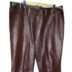 Ashley Stewart Genuine Leather Pants Sz 18